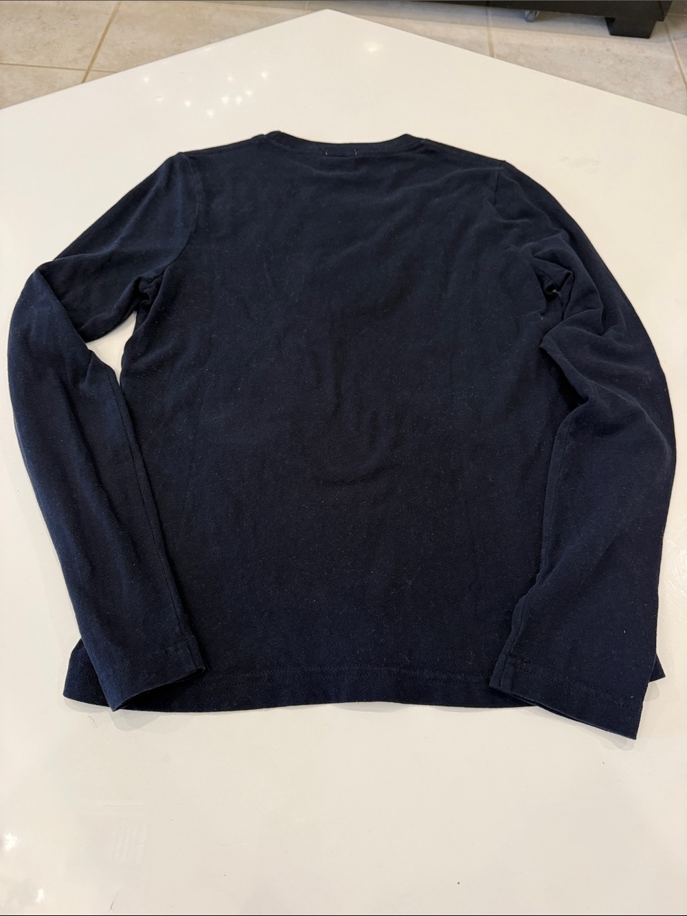 abercrombie kids Navy Long Sleeve Tee with Red Logo - Picture 8 of 13
